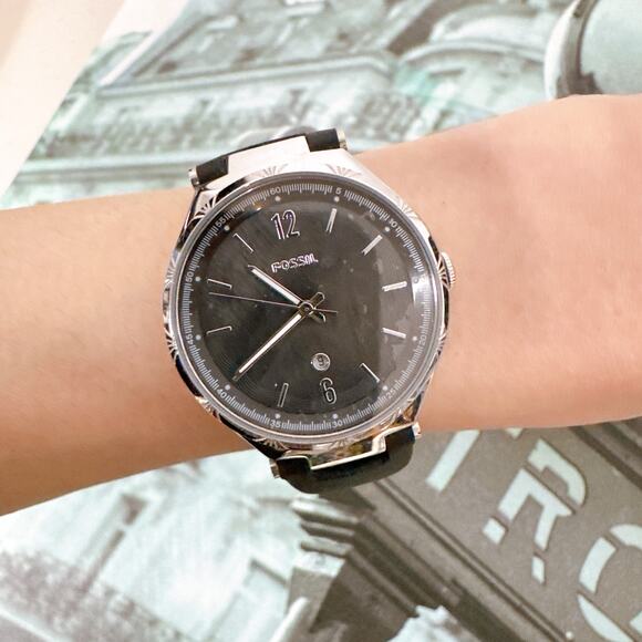 Fossil BQ3745 Ashtyn Three-Hand Date Black Leather Watch main image 5